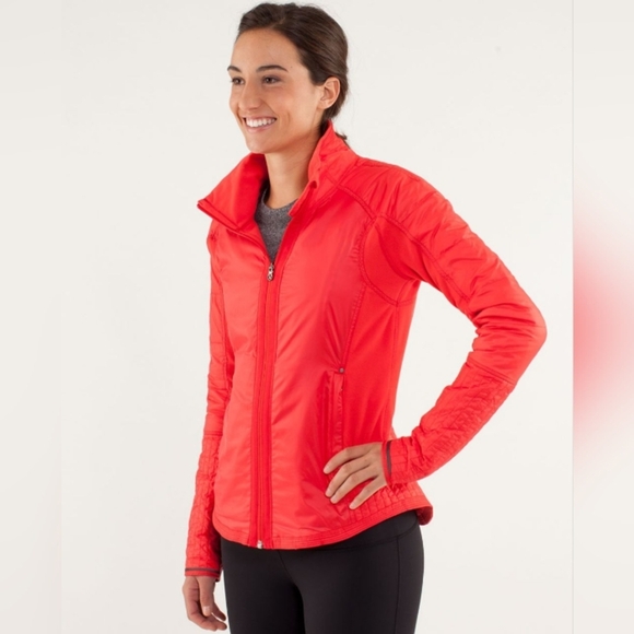 lululemon athletica Jackets & Blazers - Lululemon Run: Bundle Up Jacket Love Red Sz S